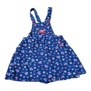 Vintage OshKosh B Gosh Skort Dress Overall Red White Blue Patriotic Retro Jumper